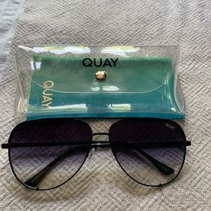 Quay High Key Aviator Black Fade Sunglasses